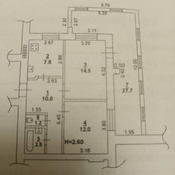 Продается 2-х комнатная квартира, 76 м²