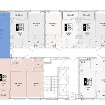 Продается 2-х комнатная квартира, 69,3 м²