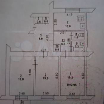 Продается 3-х комнатная квартира, 93,1 м²