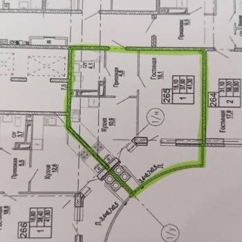 Продается 1-комнатная квартира, 45 м²