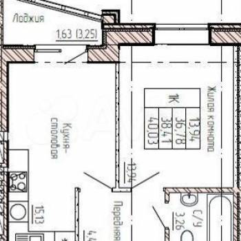 Продается 1-комнатная квартира, 40 м²