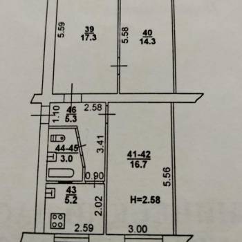 Продается 3-х комнатная квартира, 62 м²