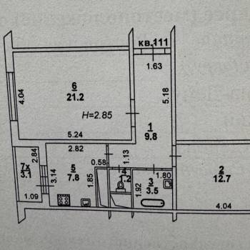 Продается 2-х комнатная квартира, 58 м²