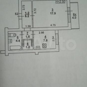 Продается 1-комнатная квартира, 37,9 м²