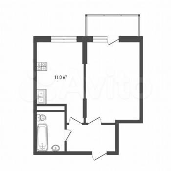 Продается 1-комнатная квартира, 39 м²