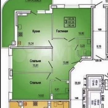Продается 3-х комнатная квартира, 90,3 м²