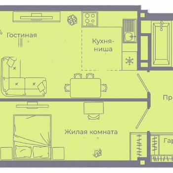 Продается 2-х комнатная квартира, 47,4 м²