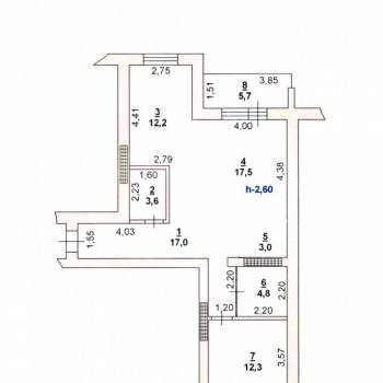 Продается 2-х комнатная квартира, 76,1 м²