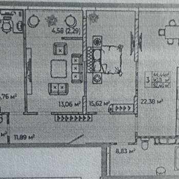 Продается 3-х комнатная квартира, 94 м²