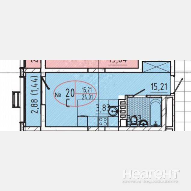 Продам студию, Ленинский (пр-т Сиверса)