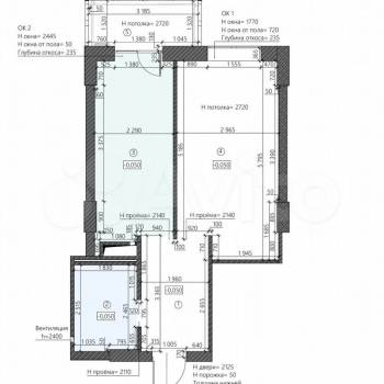 Продается 1-комнатная квартира, 39,1 м²