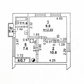 Продается 2-х комнатная квартира, 31,3 м²