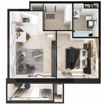 Продается 1-комнатная квартира, 40,5 м²