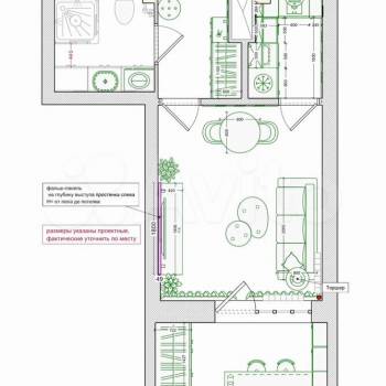 Продается 1-комнатная квартира, 23,3 м²