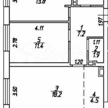Продается 2-х комнатная квартира, 65 м²