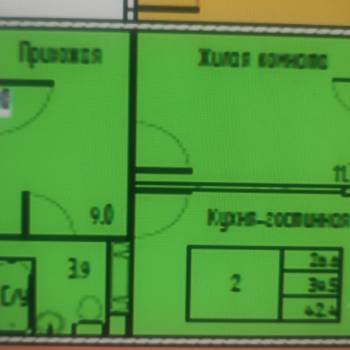 Продается 2-х комнатная квартира, 42,4 м²