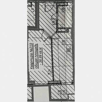 Продается 1-комнатная квартира, 39 м²