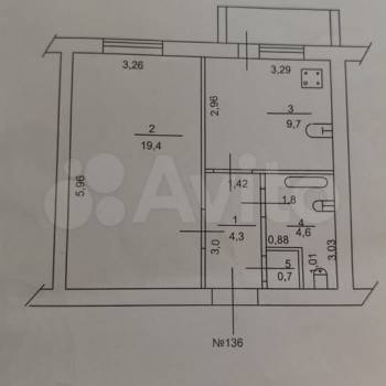 Продается 1-комнатная квартира, 39 м²