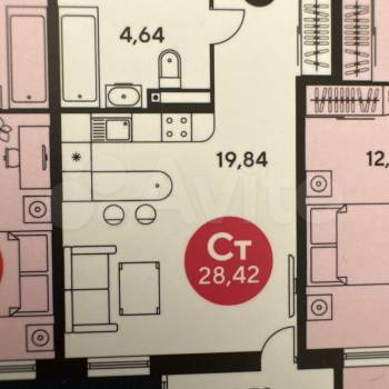 Продается 1-комнатная квартира, 28 м²