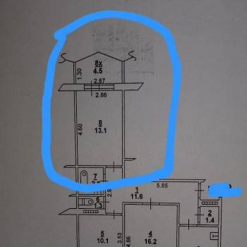 Продается 1-комнатная квартира, 65 м²