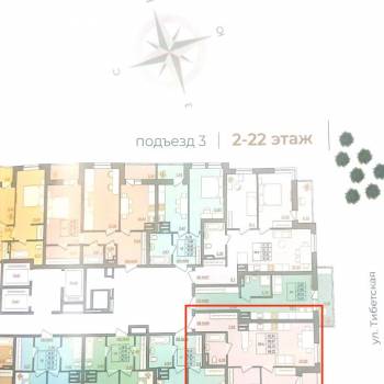Продается 3-х комнатная квартира, 62 м²