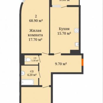 Продается 3-х комнатная квартира, 70 м²