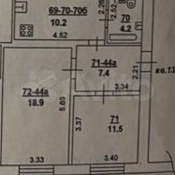 Продается 2-х комнатная квартира, 50 м²