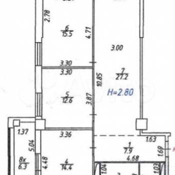 Продается 3-х комнатная квартира, 100 м²