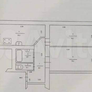 Продается 2-х комнатная квартира, 66,4 м²