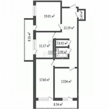 Продается 3-х комнатная квартира, 102 м²