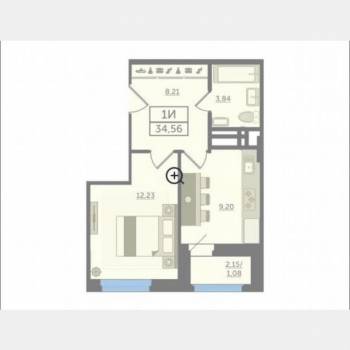 Продается 1-комнатная квартира, 34,6 м²