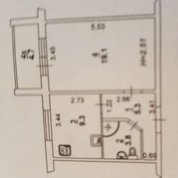 Продается 1-комнатная квартира, 39 м²