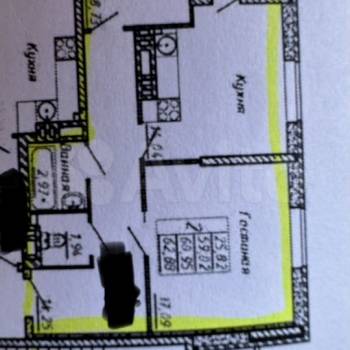 Продается 2-х комнатная квартира, 59 м²