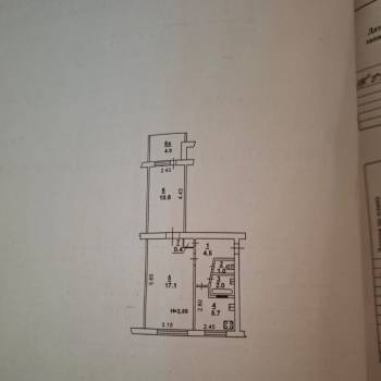 Продается 2-х комнатная квартира, 44 м²