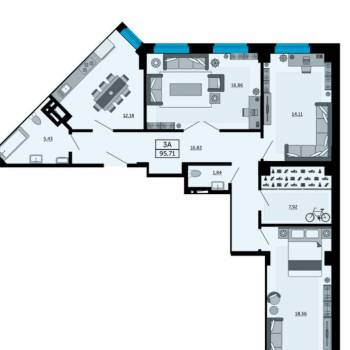 Продается 3-х комнатная квартира, 93,7 м²