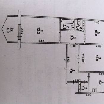 Продается 3-х комнатная квартира, 65,1 м²