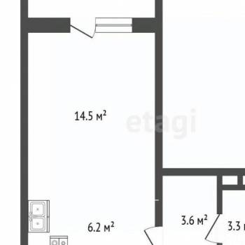 Продается 1-комнатная квартира, 27,8 м²