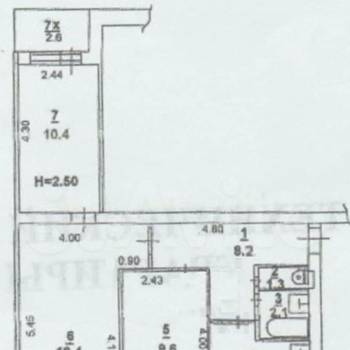 Продается 3-х комнатная квартира, 57,4 м²