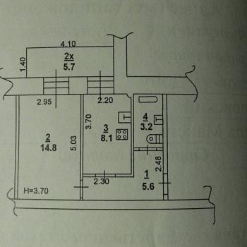 Продается 2-х комнатная квартира, 35 м²