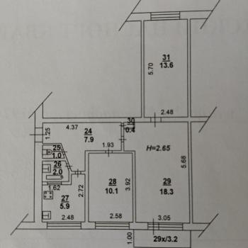 Продается 3-х комнатная квартира, 59,2 м²