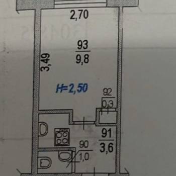 Продается 1-комнатная квартира, 14,7 м²