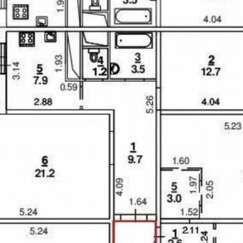 Продается 2-х комнатная квартира, 57 м²