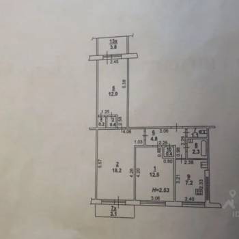 Сдается Многокомнатная квартира, 60 м²