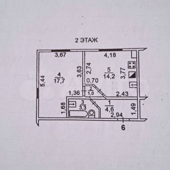 Продается 1-комнатная квартира, 40,8 м²