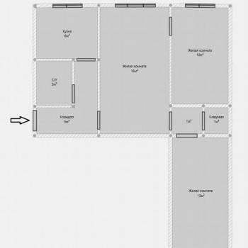 Продается 3-х комнатная квартира, 55 м²