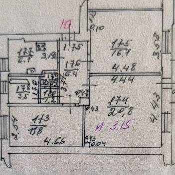 Сдается Многокомнатная квартира, 66,8 м²