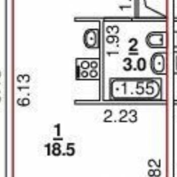Продается 1-комнатная квартира, 25 м²