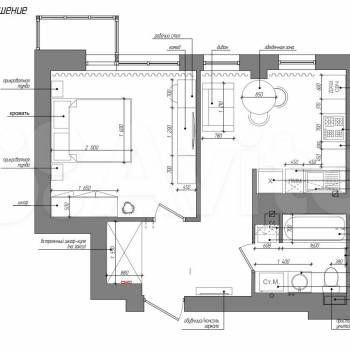 Сдается 1-комнатная квартира, 40 м²