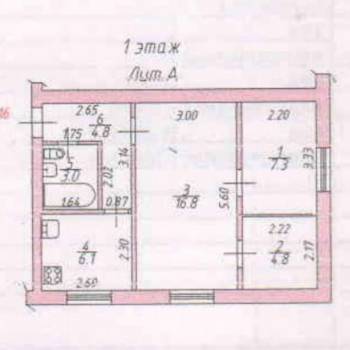 Продается 3-х комнатная квартира, 42,9 м²