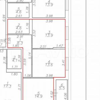 Продается 2-х комнатная квартира, 59,4 м²